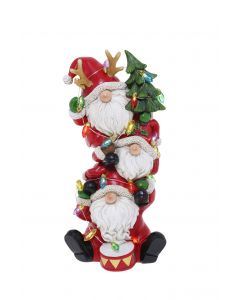 29cm Resin Led Stacked Gnomes